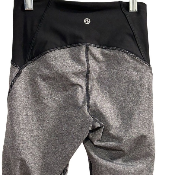 Lululemon Women's Train Times Crop Joggers Size 4 Heathered Black Activewear - Picture 8 of 9